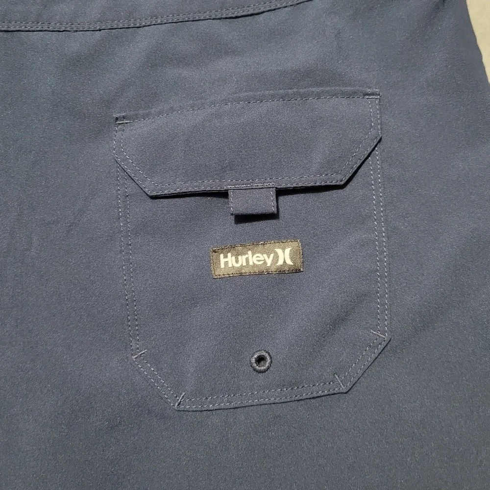 Hurley Navy Blue Board Shorts Drawstring Size 36